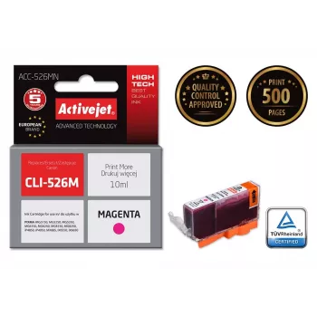 Tindikassett ActiveJet ACC-526MN ühilduv Canonile, magenta, värvi baasil tint, 10 ml, kõrge (XL) tootlikkus, üksikpakend