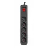 Liigpingekaitse NATEC NSP-1713 must 5 vahelduvvoolupesa 1,5 m