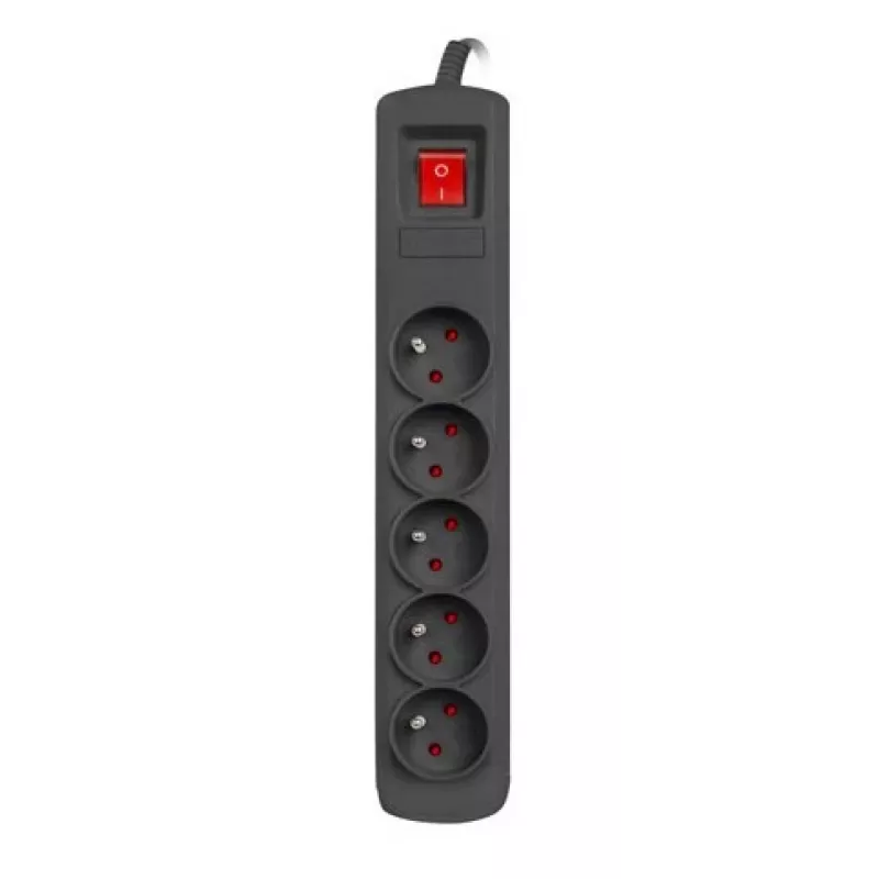 Liigpingekaitse NATEC NSP-1713 must 5 vahelduvvoolupesa 1,5 m