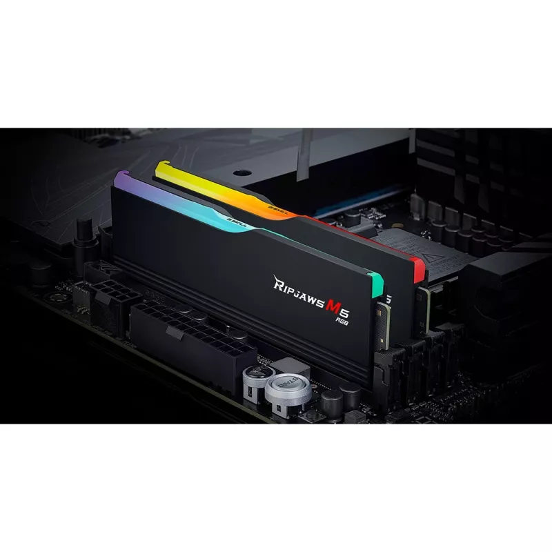DIMM 32 GB DDR5-5200 (2x 16 GB) Dual-Kit, Arbeitsspeicher schwarz, F5-5200J4040A16GX2-RM5RK, Ripjaws M5 RGB, INTEL XMP