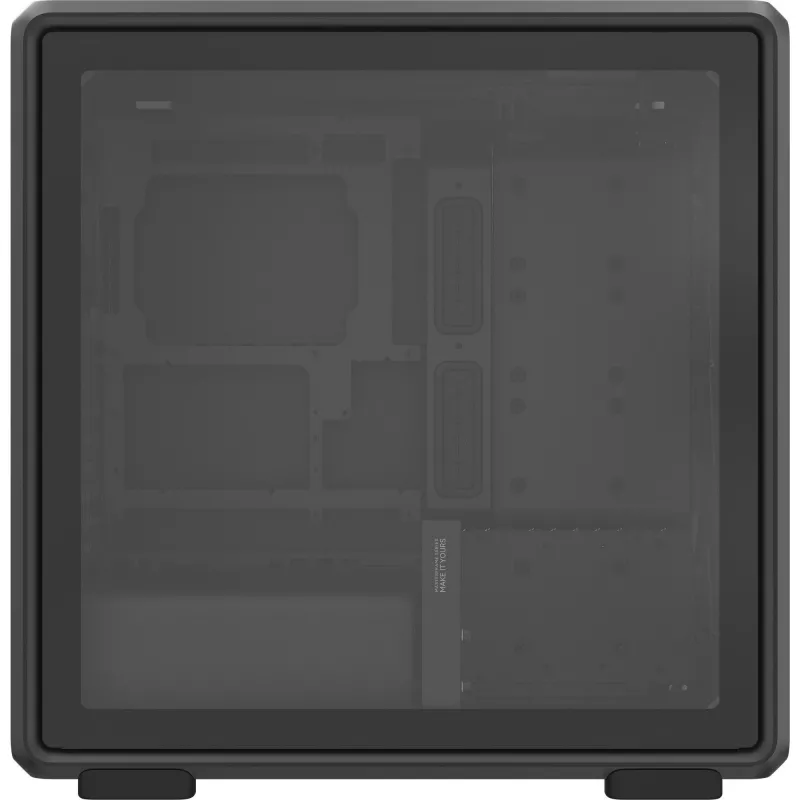 PC Midi Torn Cooler Master MasterFrame 600 Mesh — Must, toetab ATX/EATX, 2x200 mm esiventilaatorit, ees/küljel ventilaatoritugi, 2x3,5 tolli + 3x2,5 tolli sahtlid