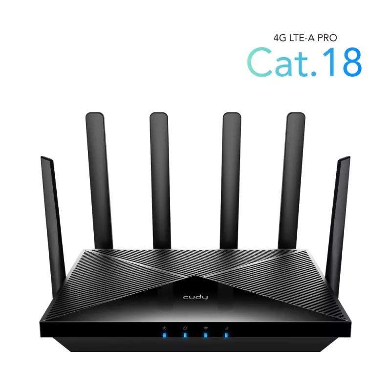 Cudy LT18 traadita ruuter Gigabit Ethernet kahesageduslik (2,4 GHz / 5 GHz) 4G must