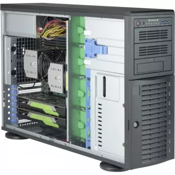 Super Micro Supermicro SC743 AC-1K26B-SQ - Torn - 4U - Laiendatud ATX - SAS - kuumvahetus 1200 vatti - must - USB (CSE-743AC-1K26B-SQ)