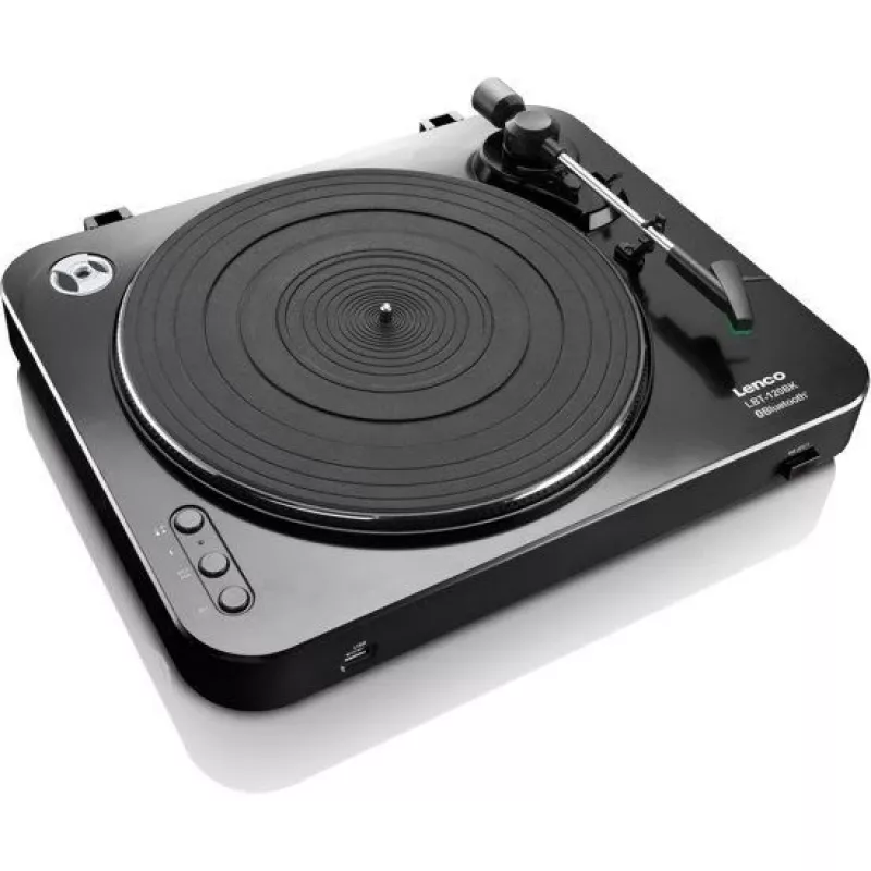 Rihmajamiga audio plaadimängija Lenco LBT-120BK Must Poolautomaatne
