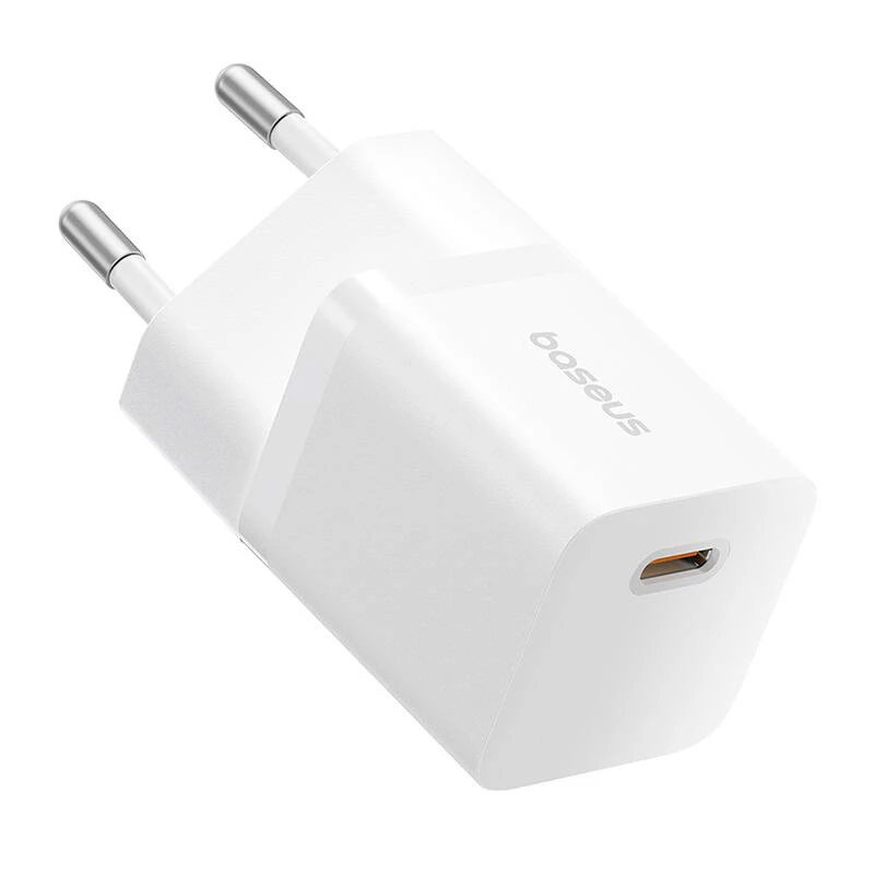 Baseus P10110909213-00 USB-C GaN5 mini 25W mains charger Valge