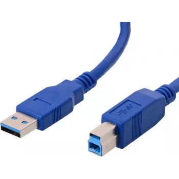 USB-kaabel Helos 014681 USB 3.2 Gen 1 1m USB A USB B sinine