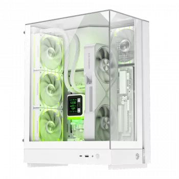 Gamemax korpus | T20 WH | Valge | M-ATX | Toiteplokk puudub