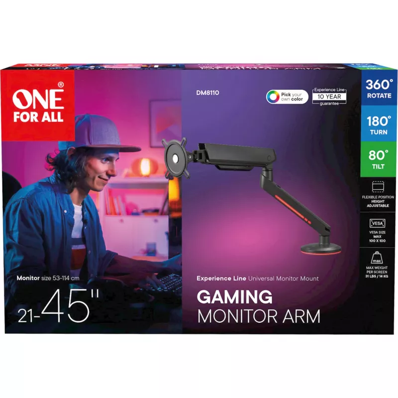 One For All DM8110 Experience-line VESA kinnituskomplekt LCD-ekraanile 21-45 RGB