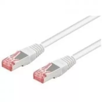 Wentronic Goobay CAT 6 paigalduskaabel, S/FTP (PiMF), valge, 0,25 m – LSZH halogeenivaba, vask (93217)