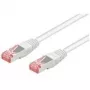 Wentronic Goobay CAT 6 paigalduskaabel, S/FTP (PiMF), valge, 0,25 m – LSZH halogeenivaba, vask (93217)