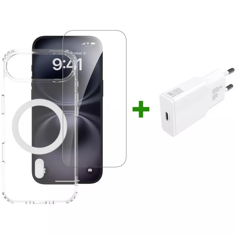 4smarts mobiiltelefoni ümbris Border läbipaistev valge iPhone 17 Air jaoks