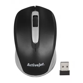 Juhtmeta hiir ActiveJet AMY-313, RF nano vastuvõtja, optiline 1200 DPI, mõlemakäeline, 3 nuppu, AA patarei
