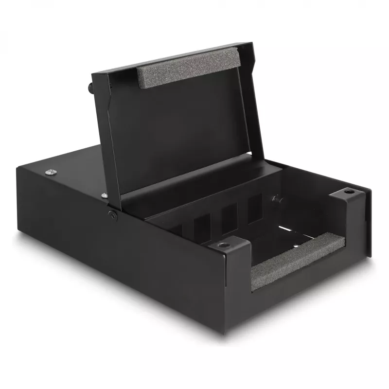 Jaotuskarp DeLOCK 66235 4 porti must metall