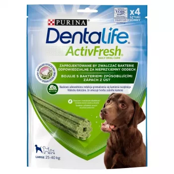 Hambanärimismaius Purina Nestlé Dentalife Active Fresh Large 142 g — hambaravimaius suurtele koertele (25–45 kg), linnulihamaitse