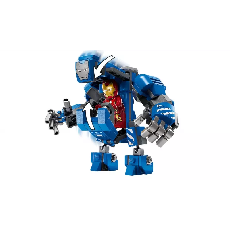LEGO mängukomplekt Marvel: Raudmehe labori raudrüüsaal 76315 — 384 osa, 5 minifiguuri, vitriiniala
