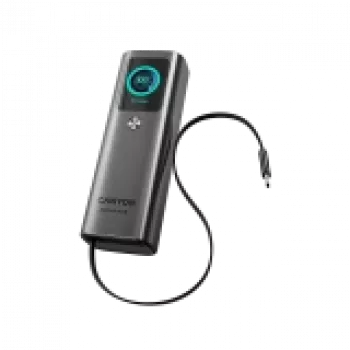 CANYON OnPower 265 sisseehitatud kaabliga toitepank 20000mAh 165W alumiinium tumehall