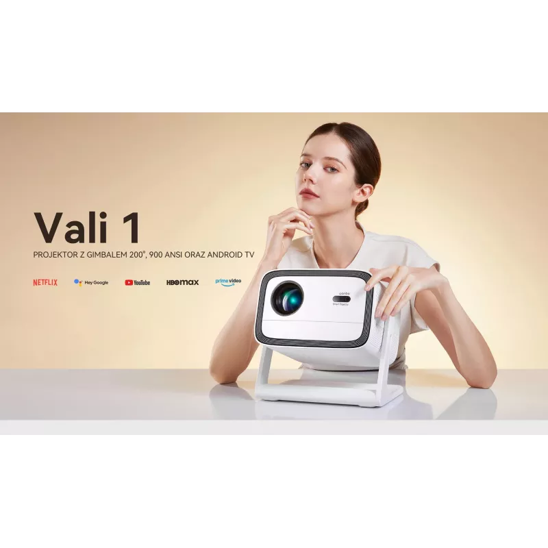 Projektor WANBO Vali 1 Full HD 900 ANSI luumenit kaasaskantav kodukino