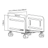 Rattaplatvorm MACLEAN MC-851 — rattaplatvorm, must, 119×260×128 mm, max koormus 10 kg