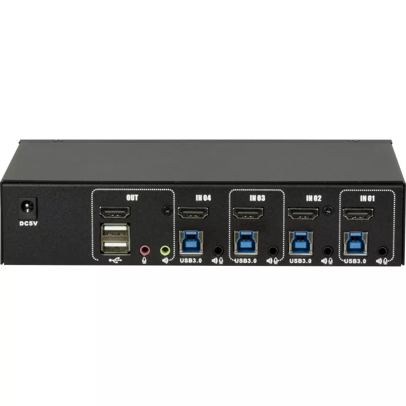 KVM-lüliti Inter-Tech IPC AS-41HUS 4 porti USB
