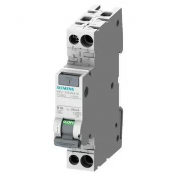 Siemens RCBO, 10A nimivool, 1P+N poolusi, 30mA rakendustundlikkus, tüüp A, SENTRON seeria