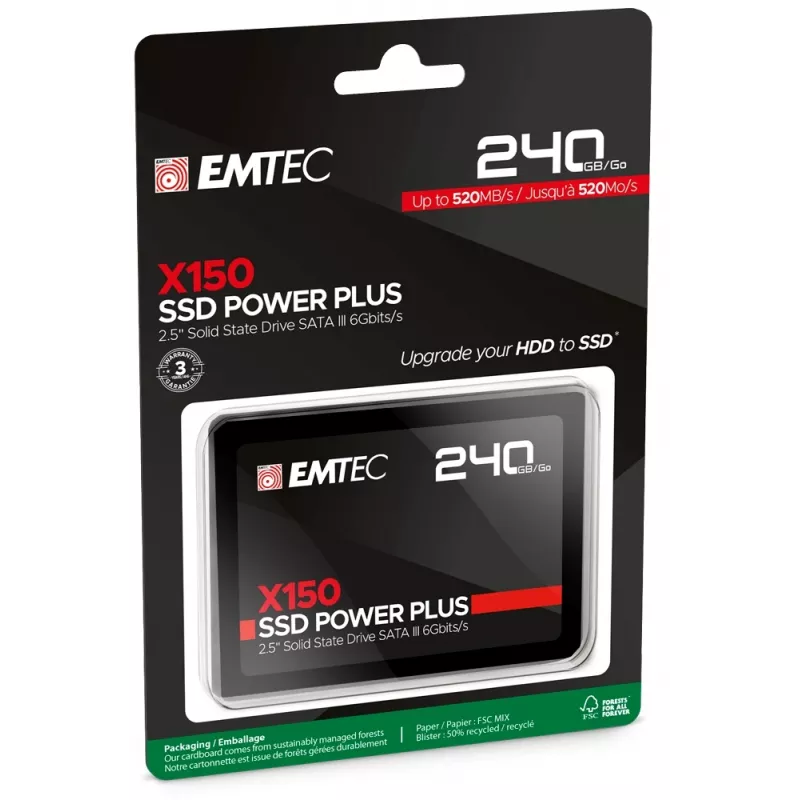 SSD-ketas Emtec 240GB 2,5-tolline SATA X150 ECSSD240GX150
