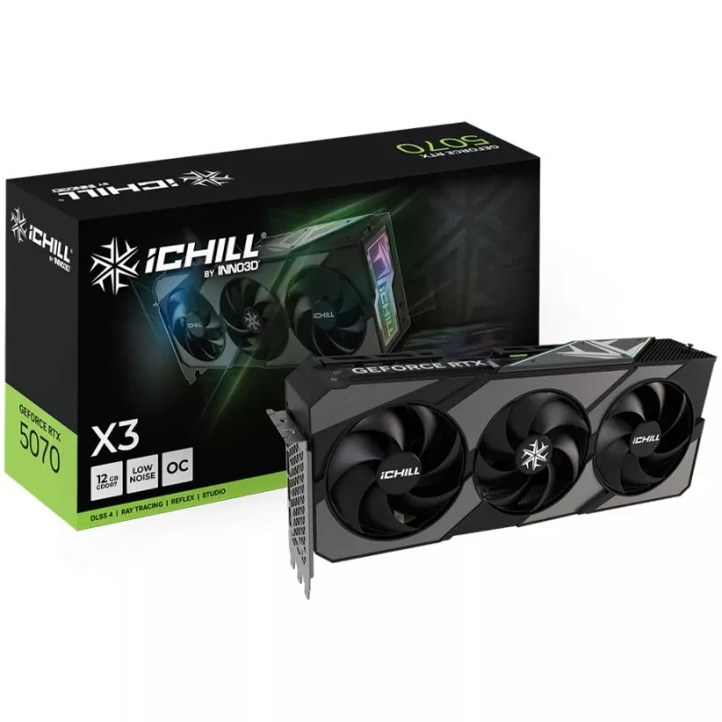 Videokaart Inno3D GeForce RTX 5070 Ti 16 GB GDDR7, PCIe 5.0, 256-bit, 334 mm, 3xDP/1xHDMI