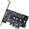 Silverstone SST-ECM27 M.2/SATA adapterkaart, PCIe 4.0, 1x M-Key, 2x SATA 6G - madal profiil