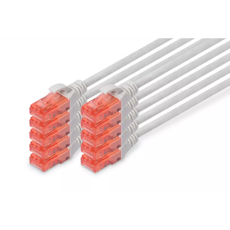 Patch Cord Digitus CAT 6 U/UTP LSZH 0.5m 10 tk