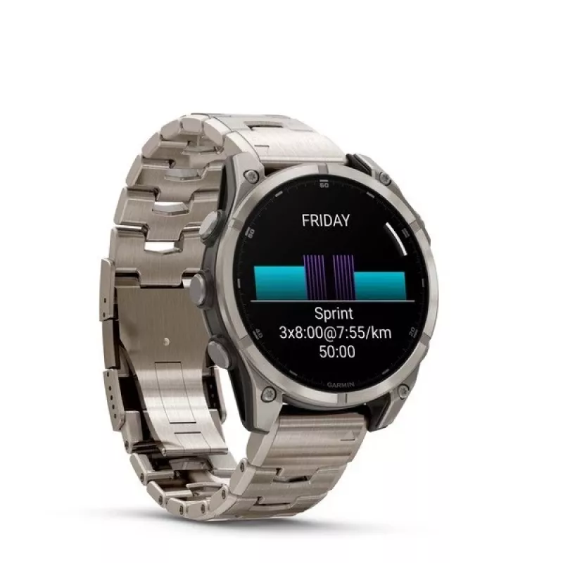 Nutikell GARMIN Fenix 8 47 mm, 1,4 tolli (3,56 cm) AMOLED 454×454, titaan, Wi‑Fi, GPS