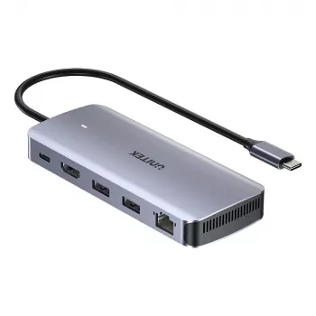 UNITEK AKTIIVNE JAOTUR USB-C 10GBPS,M.2,HDMI, PD 100W