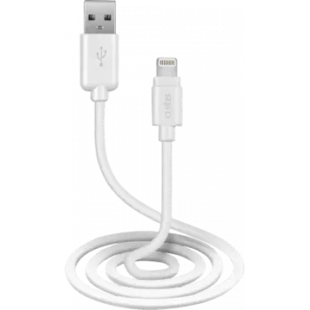 SBS TECABLEUSBIP589W Lightning-kaabel 1 m Valge (TECABLEUSBIP589W)