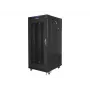 Paigalduskapp rack 19 27U 600x800 must, perforeeritud uks LCD (lamepakend)