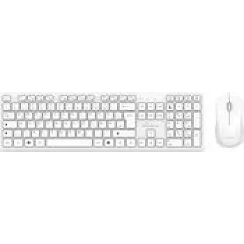 Juhtmega USB täissuuruses klaviatuur hiirega MediaRange MROS276 — QWERTZ Saksa paigutus, Valge, 1,5 m kaabel