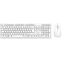 Juhtmega USB täissuuruses klaviatuur hiirega MediaRange MROS276 — QWERTZ Saksa paigutus, Valge, 1,5 m kaabel