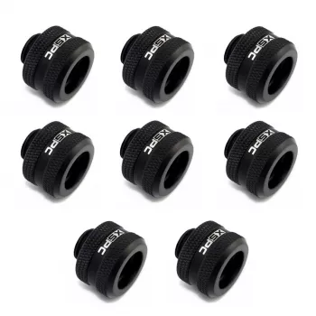 XSPC Connector G1/4 to 14mm Hardtube, must matt - 8 tk