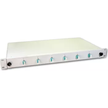 Lightwin LWL Splice Box, 12 Fibres, 6x DLC Multimode, 50/125µm OM3 Pigtail Splice Boxes (SPBOX 12G50 OM3 DLC)