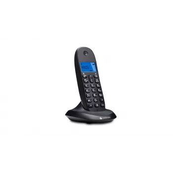 Juhtmeta telefon Motorola C1001CB Must — DECT juhtmeta telefonitoru 1,6-tollise ekraaniga