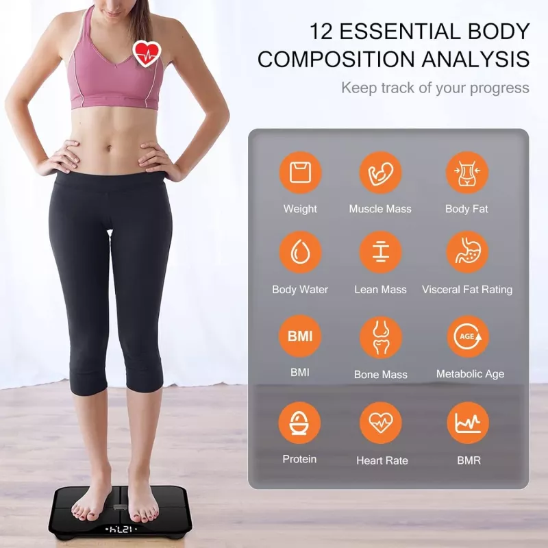 Kehakoostise kaal iHEALTH Nexus Pro HS2SPRO — juhtmevaba, maksimaalne kaal 181 kg, KMI mõõtmine, must