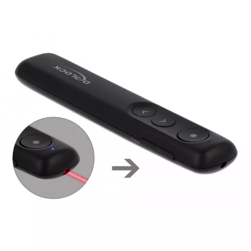Laseresitlusseade DeLOCK USB 64092 Must