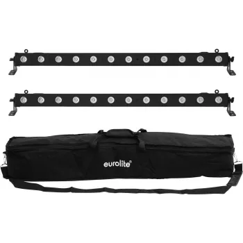 LED-varda komplekt EUROLITE 2x LED BAR-12 QCL RGBW koos pehmekotiga — 2 tk
