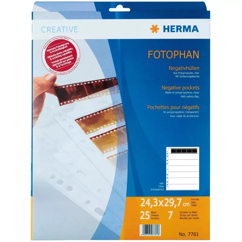 Negatiivide hoiuleht HERMA 7761 7 x 5 negatiiviribale 25 tk