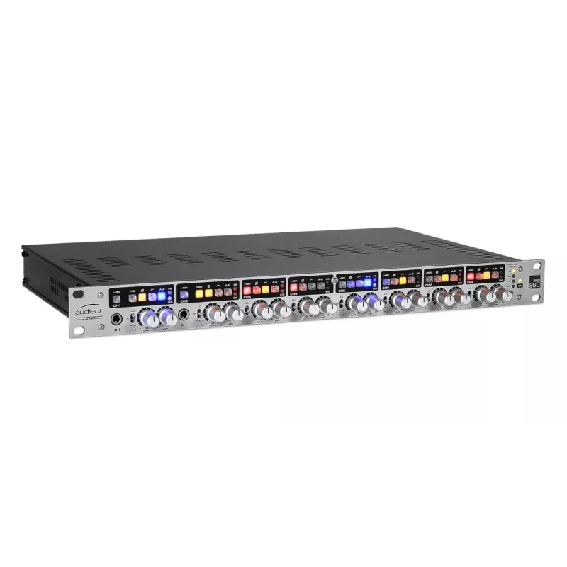 8-kanaliline mikrofoni eelvõimendi Audient ASP880 24-bitine 96kHz, hammaspaigaldatav