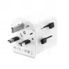 Universaalne reisiadapter GEMBIRD TPA-EU2A12-01-W 12W USB toiteadapter rahvusvahelistele pistikupesadele