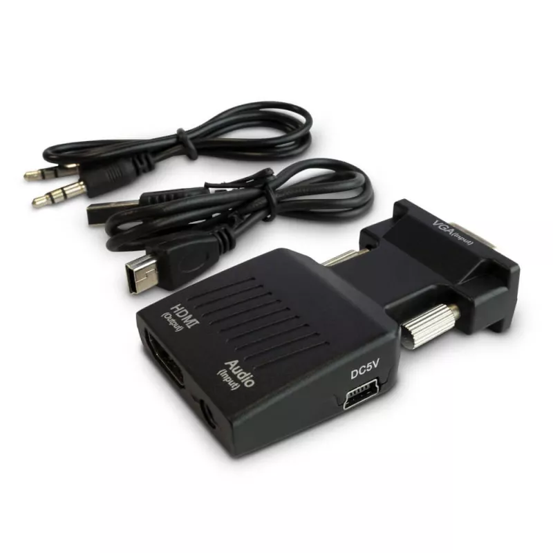 SAVIO CL-145 VGA-HDMI muundur, heli, Full HD, must