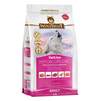 WOLFSBLUT VetLine hüpoallergeenne hobuseliha maguskartuliga - kuiv koeratoit - 2 kg