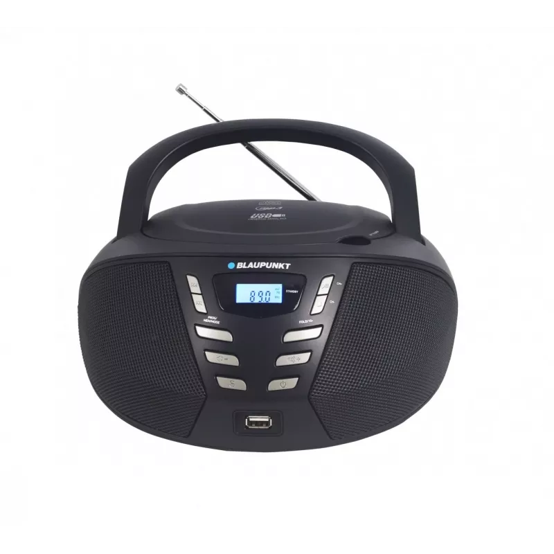 Kaasaskantav CD-mängija Blaupunkt BB7BK — MP3, FM-raadio, USB, AUX, patareitoide, 2x sisseehitatud kõlarit, 240×230×128 mm