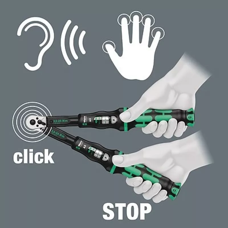 Wera Click-Torque C 3, 1/2-tolline momentivõti pööratava põrkmehhanismiga, 40 Nm – 200 Nm