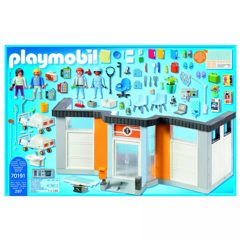 Mängufiguur Playmobil 70191 Sisustatud haiglaosakond 297 osa