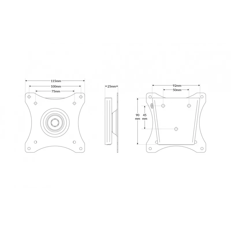 TV-kinnitus Edbak GD03 73,7 cm 10 kg Must