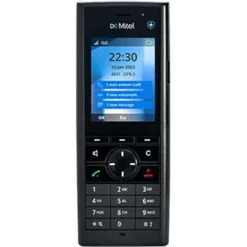 Juhtmeta DECT-telefon MITEL DECT 712dt 2,4-tollise ekraaniga, kuni 10 tundi kõneaega